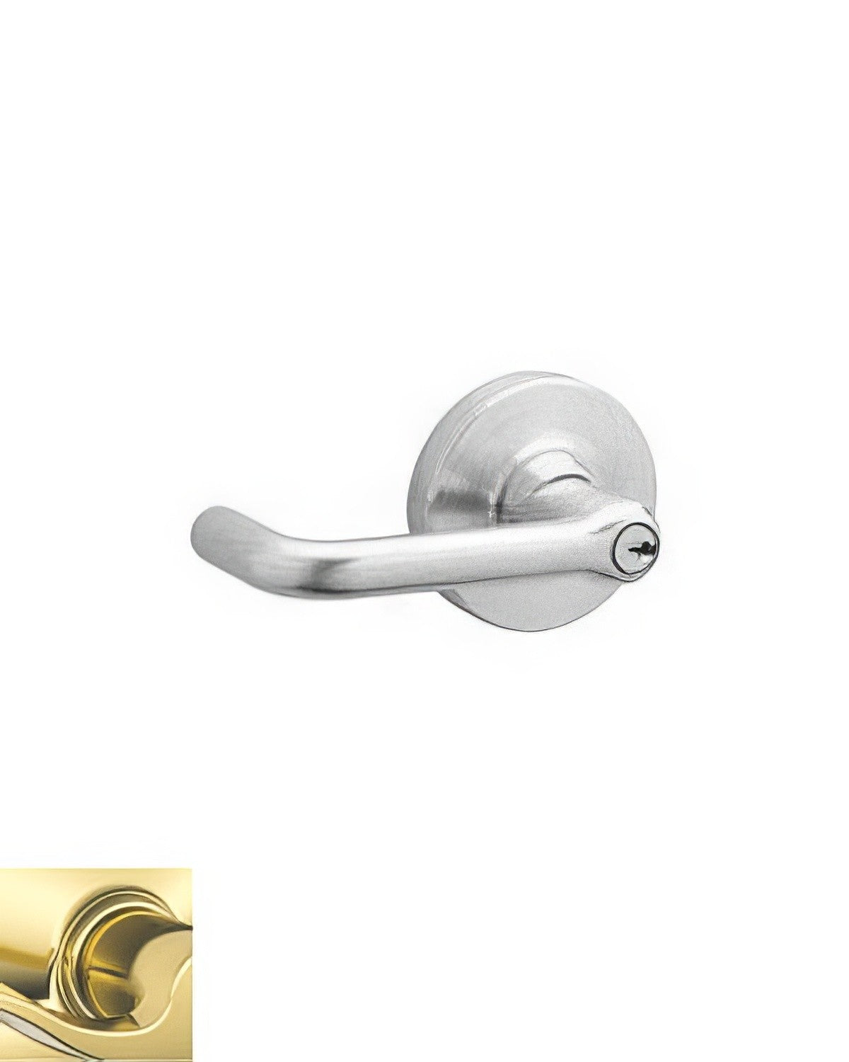 Schlage Commercial ND53BTLR605 polished brass keyed entry door lever