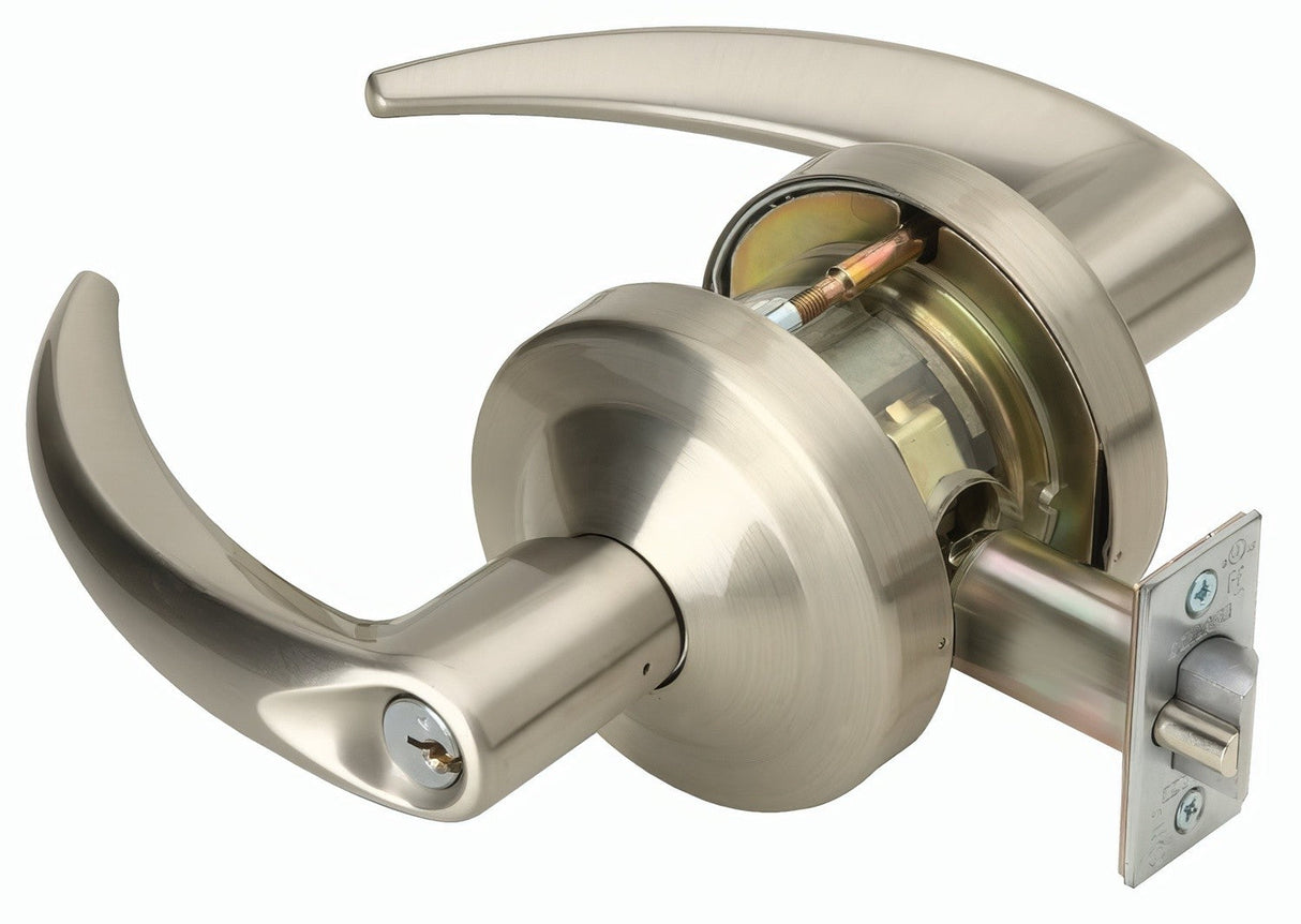Schlage Commercial ND60BOME619 satin nickel vestibule door lever