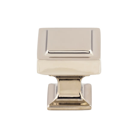Top Knobs TK701PN Ascendra 1 1/8" Length Square Knob Polished Nickel