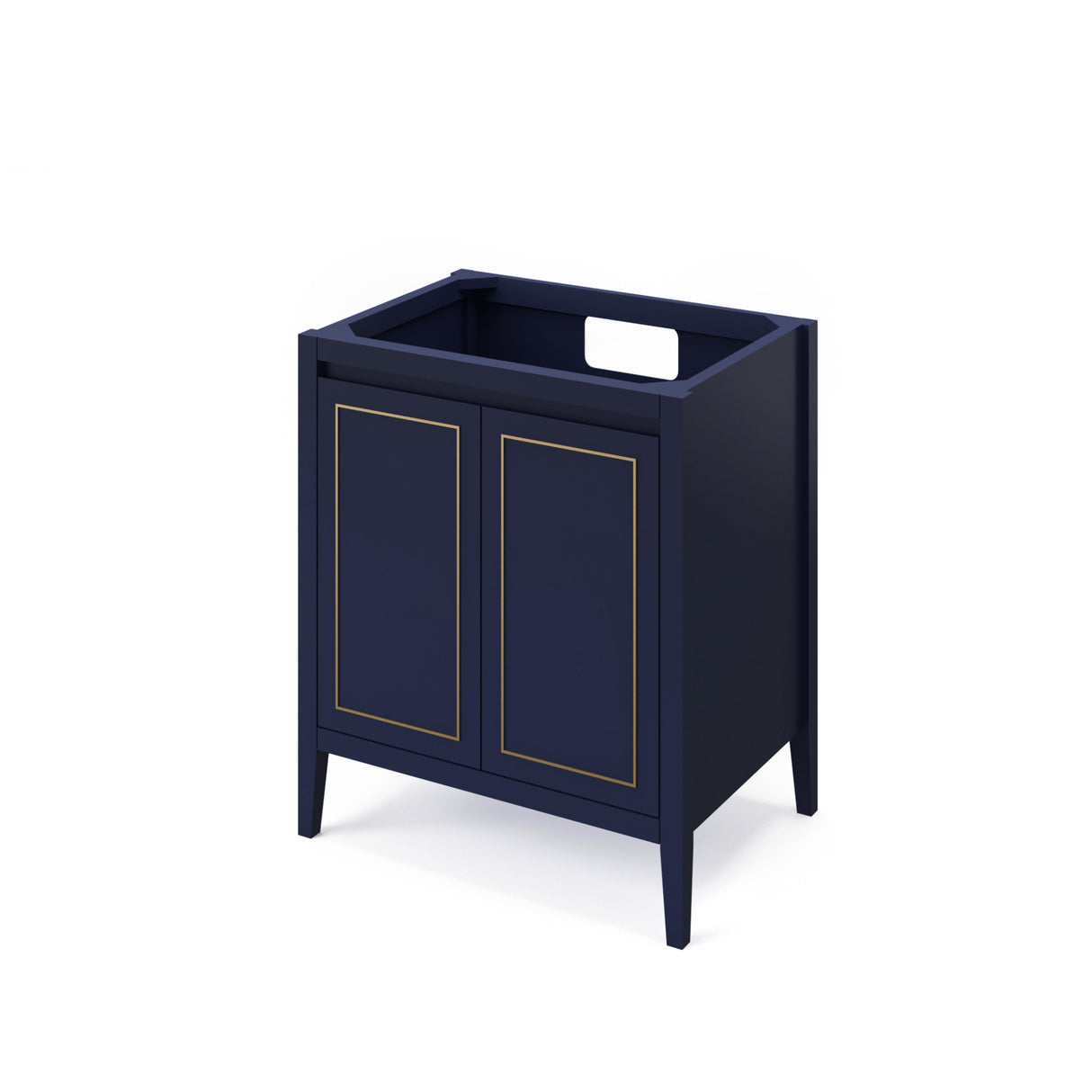 Jeffrey Alexander Percival 30" Hale Blue Single Sink Bathroom Vanity with White Quartz Top - 8 in. Widespread Faucet Top - VKITPER30BLWQR1 product image 2