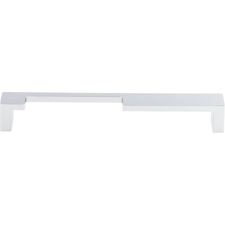 Top Knobs TK257PC Modern Metro Notch Pull A 7" Center to Center Bar Pull Polished Chrome