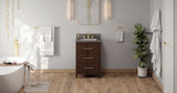 Jeffrey Alexander Katara 24" Dark Walnut Single Sink Bathroom Vanity with Grey Quartz Top - 8 in. Widespread Faucet Top product image 6