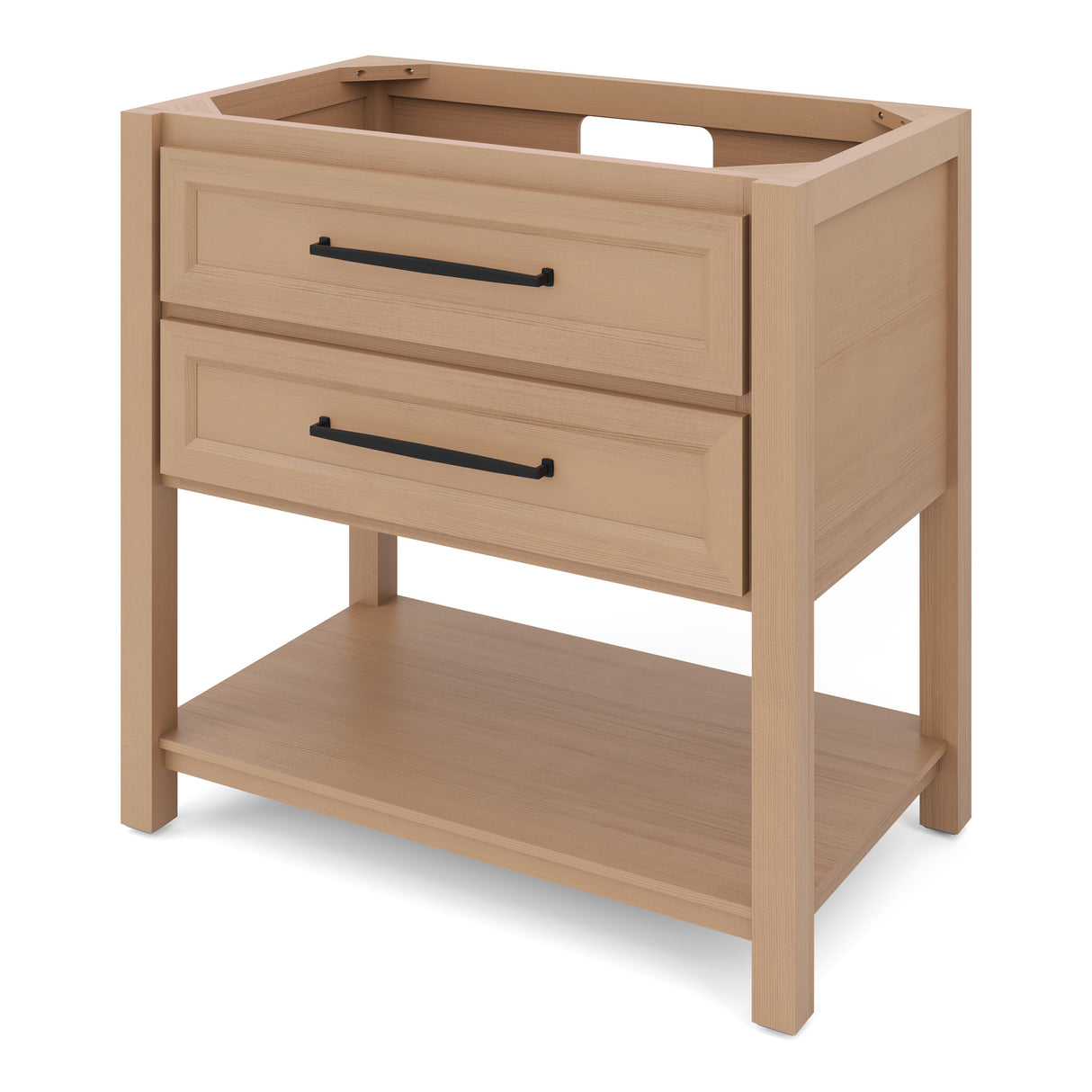 Jeffrey Alexander Kipling 37" Natural Oak Single Sink Bathroom Vanity with Black Granite Top - Single-Hole Faucet Top product image 2
