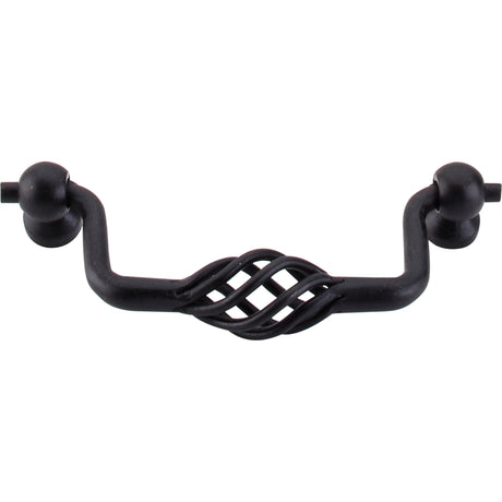 Top Knobs M743 Twisted Wire 3 3/4" Center to Center Drop Handle Patina Black
