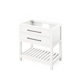 Jeffrey Alexander Wavecrest 36" White Single Sink Bathroom Vanity with Calacatta Vienna Quartz Top - 8 in. Widespread Faucet Top product image 3