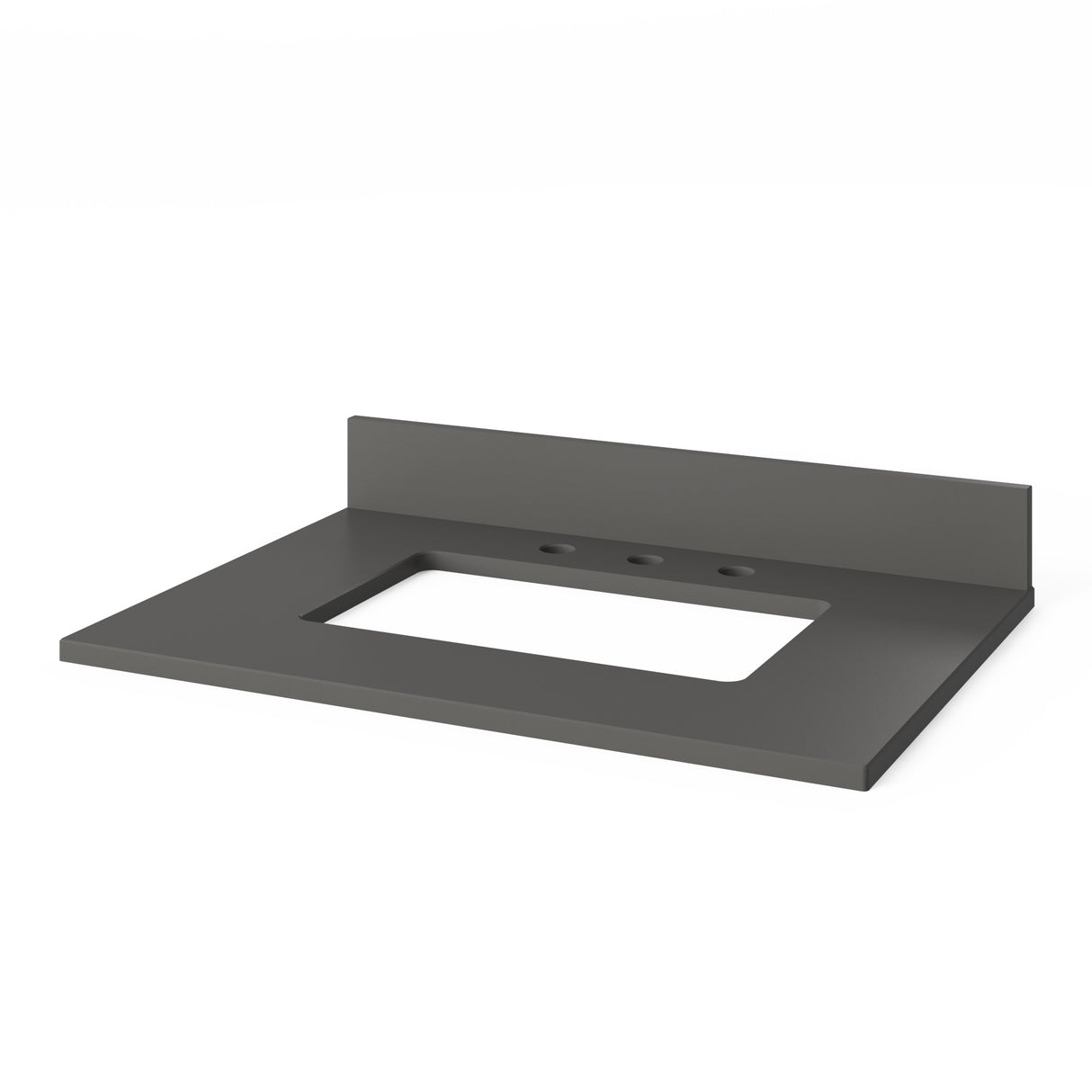 Jeffrey Alexander Katara 30" Dark Walnut Single Sink Bathroom Vanity with Grey Quartz Top - 8 in. Widespread Faucet Top product image 4
