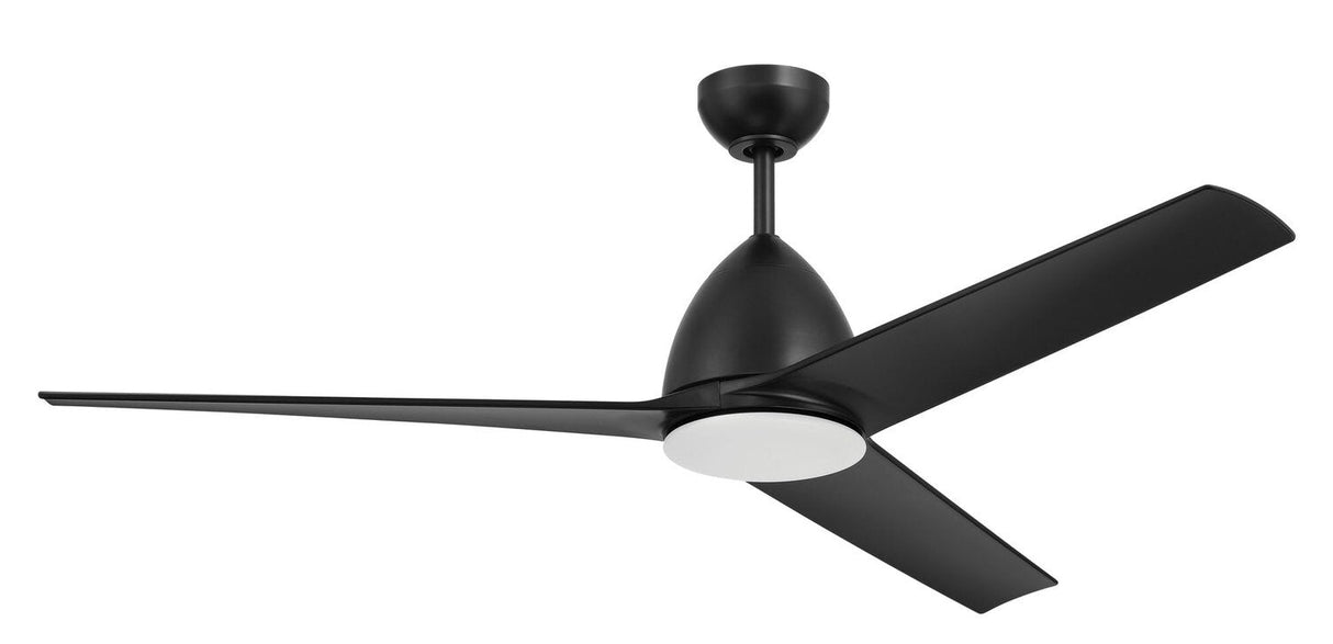 Craftmade NTO54FB3 flat black ceiling fan blades included