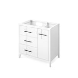 Jeffrey Alexander Katara 37" White Single Sink Bathroom Vanity with White Resin Top - 8 in. Widespread Faucet Top product image 2
