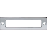 Top Knobs TK924PC Hollin 3 3/4" Center to Center Pull Backplate Polished Chrome