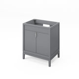 Jeffrey Alexander Theodora 30" Grey Single Sink Bathroom Vanity with White Quartz Top - 8 in. Widespread Faucet Top - VKITTHE30GRWQR1 product image 2