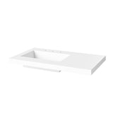 Jeffrey Alexander Percival 36" Natural Oak Single Sink Bathroom Vanity with White Resin Top - 8 in. Widespread Faucet Top product image 4