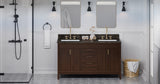 Jeffrey Alexander Theodora 60" Dark Walnut Double Sink Bathroom Vanity with Blue Limestone Top - 8 in. Widespread Faucet Top product image 6