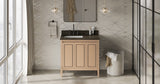 Jeffrey Alexander Percival 36" Natural Oak Single Sink Bathroom Vanity with Blue Limestone Top - 8 in. Widespread Faucet Top product image 6