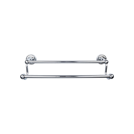 Top Knobs ED11PCF TOP BATH (R) Edwardian Bath Double 32 1/2" Wall Mounted Towel Bar Polished Chrome