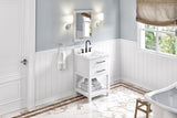 Jeffrey Alexander Wavecrest 24" White Single Sink Bathroom Vanity with Calacatta Vienna Quartz Top - 8 in. Widespread Faucet Top product image 7
