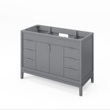 Jeffrey Alexander Theodora 48" Grey Single Sink Bathroom Vanity with White Carrara Marble Top - 8 in. Widespread Faucet Top product image 3