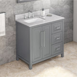 Jeffrey Alexander Cade 36" Grey Single Sink Bathroom Vanity with White Quartz Top - 8 in. Widespread Faucet Top product image 2