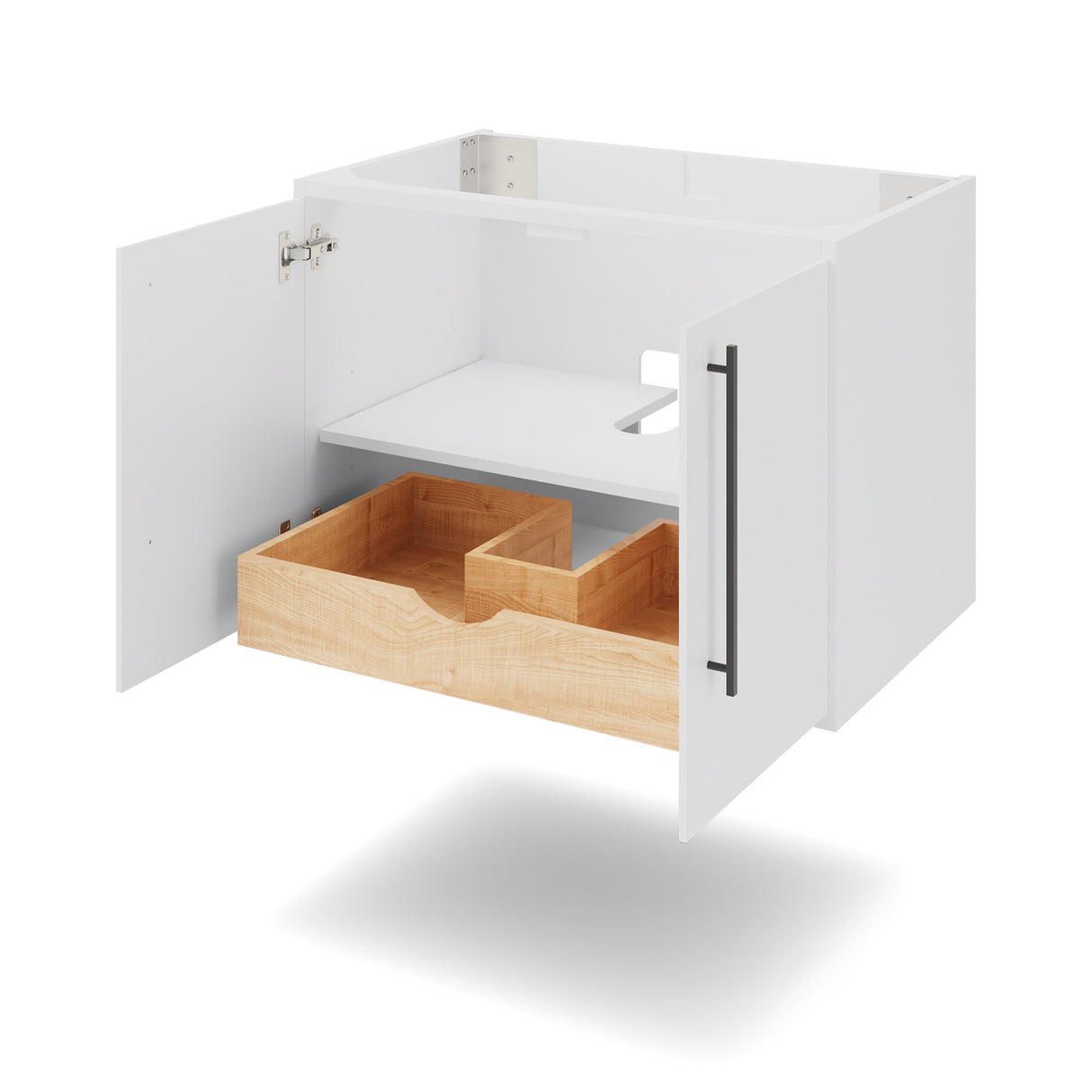 Jeffrey Alexander Tempest 30" Blue Steel Single Sink Bathroom Vanity with White Resin Top - Single-Hole Faucet Top - VKTEM30BSWDBSRE product image 4