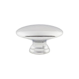 Top Knobs M380 Flat Oval 3/4" Length Oval Knob Polished Chrome