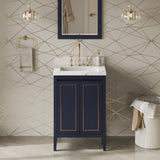 Jeffrey Alexander Percival 24" Hale Blue Single Sink Bathroom Vanity with Calacatta Vienna Quartz Top - 8 in. Widespread Faucet Top product image 2