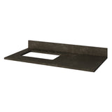 Jeffrey Alexander Katara 42" Dark Walnut Single Sink Bathroom Vanity with Blue Limestone Top - 8 in. Widespread Faucet Top product image 4