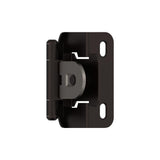 Amerock BPR8719ORB 1/2 inch (13mm) Overlay Single Demountable, Partial Wrap Oil-Rubbed Bronze Hinge - 1 Pair