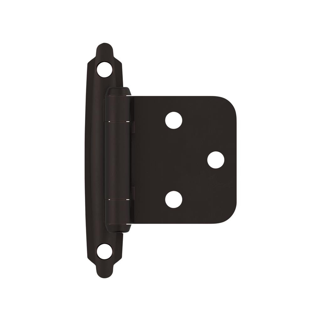 Amerock BPR3429ORB Variable Overlay Self Closing Face Mount Oil-Rubbed Bronze Cabinet Hinge - 1 Pair