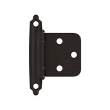Amerock BPR3429ORB Variable Overlay Self Closing Face Mount Oil-Rubbed Bronze Cabinet Hinge - 1 Pair