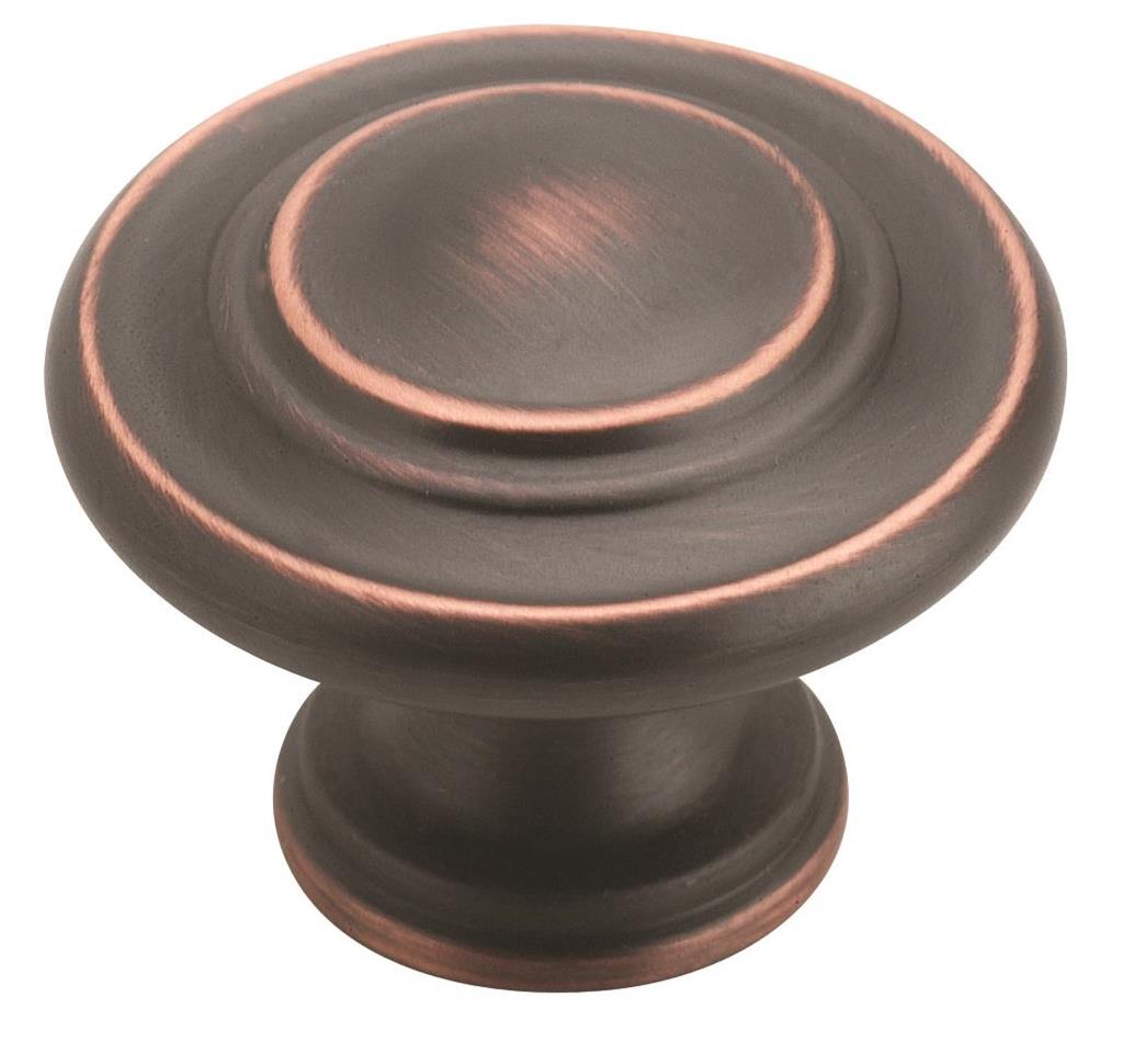 Amerock TEN1586ORB Inspirations 1-5/16 inch (33mm) Diameter Oil-Rubbed Bronze Cabinet Knob - 10 Pack