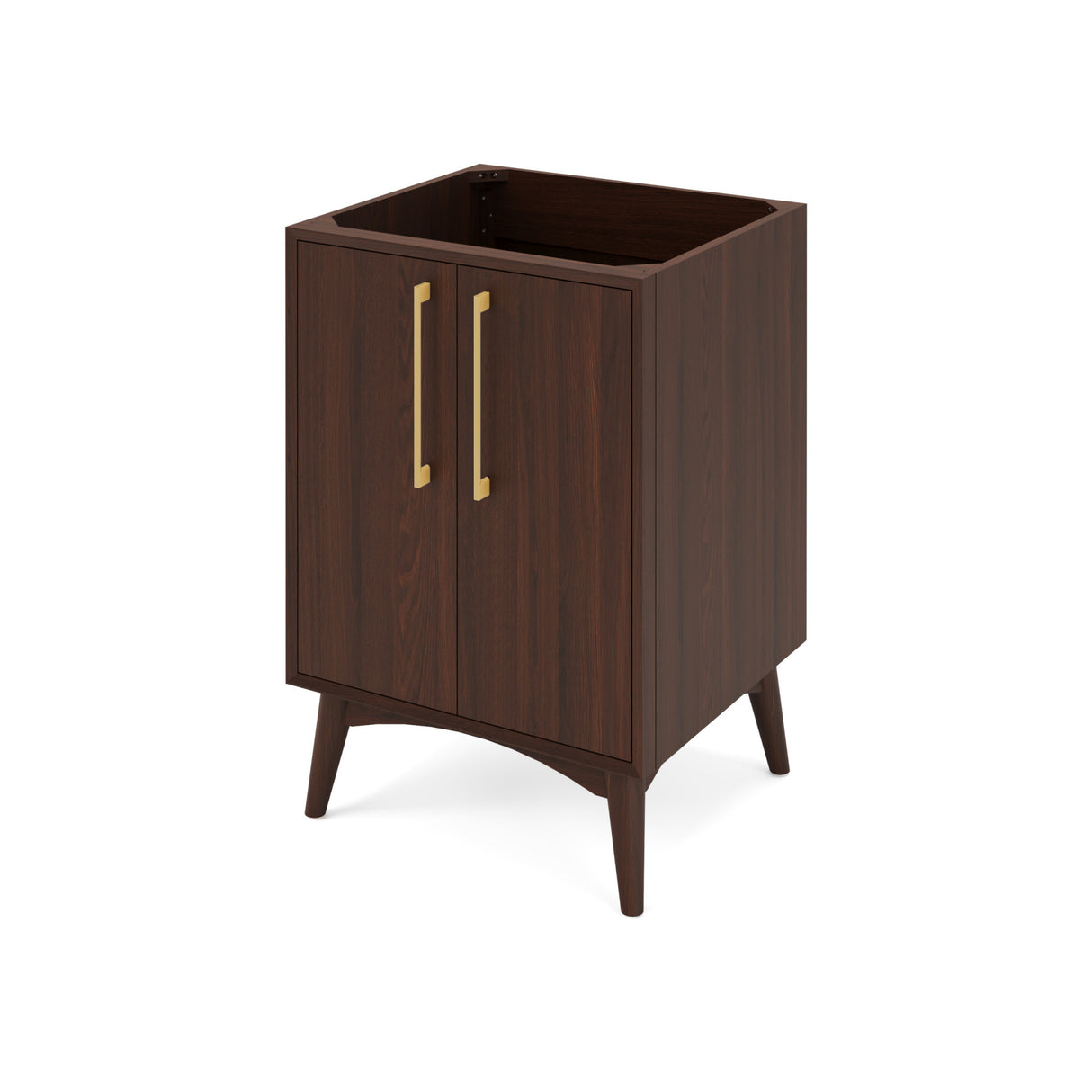 Jeffrey Alexander Dashwood Dark Walnut Single Sink Bathroom Vanity with White Resin Top - Single-Hole Faucet Top - VKITDAS24DWRER product image 2