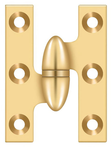 Deltana OK2015CR003-L olive knuckle hinge in satin nickel, additional view
