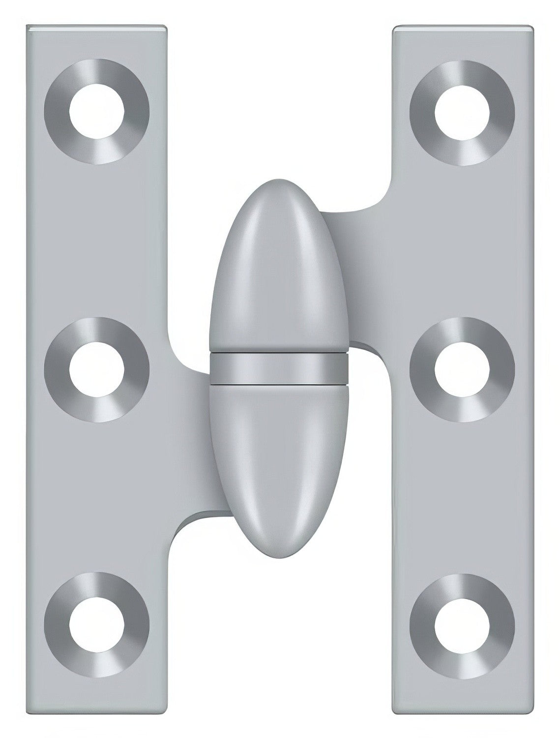Deltana OK2015U26D-L brushed chrome olive knuckle hinge