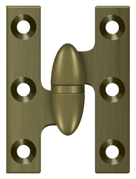 Deltana OK2015U5-L antique brass olive knuckle hinge