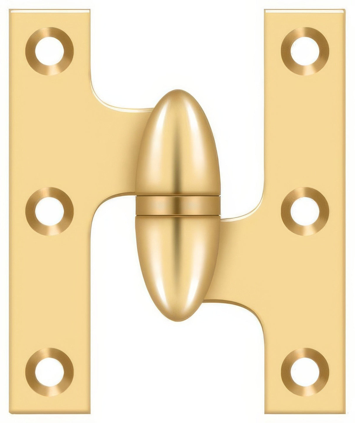 Deltana OK2520CR003-R lifetime polished brass olive knuckle hinge