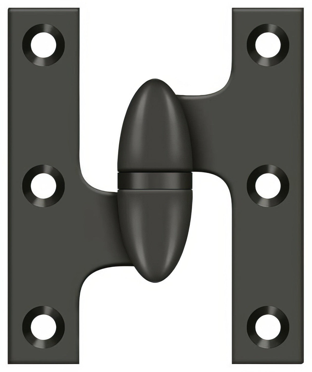 Deltana OK2520U10B-L oil rubbed bronze olive knuckle hinge