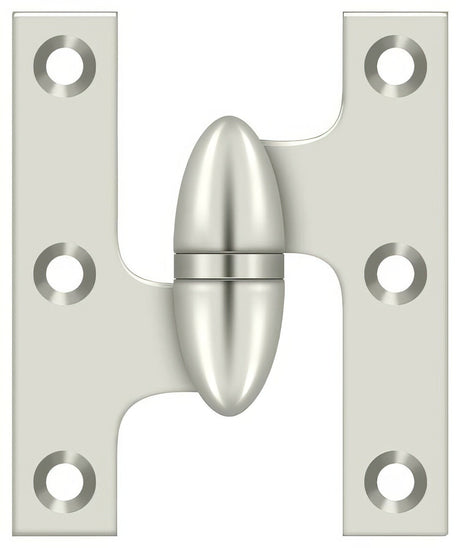 Deltana OK2520U14-L polished nickel olive knuckle hinge