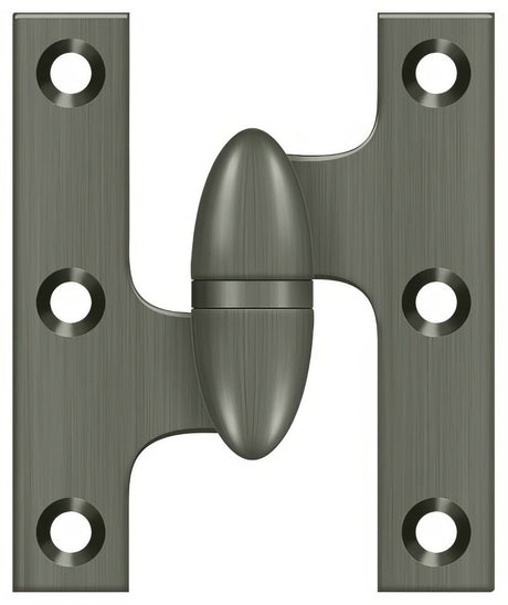 Deltana OK2520U15A-L antique nickel olive knuckle hinge