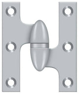 Deltana OK2520U26D-R brushed chrome olive knuckle hinge