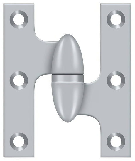 Deltana OK2520U26D-R brushed chrome olive knuckle hinge