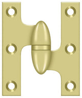 Deltana OK2520U3-R polished brass olive knuckle hinge
