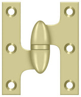 Deltana OK2520U3UNL-L unlaquered olive knuckle hinge