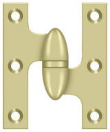 Deltana OK2520U3UNL-R unlaquered olive knuckle hinge