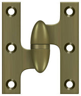 Deltana OK2520U5-L antique brass olive knuckle hinge