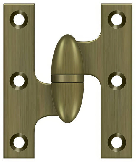 Deltana OK2520U5-L antique brass olive knuckle hinge