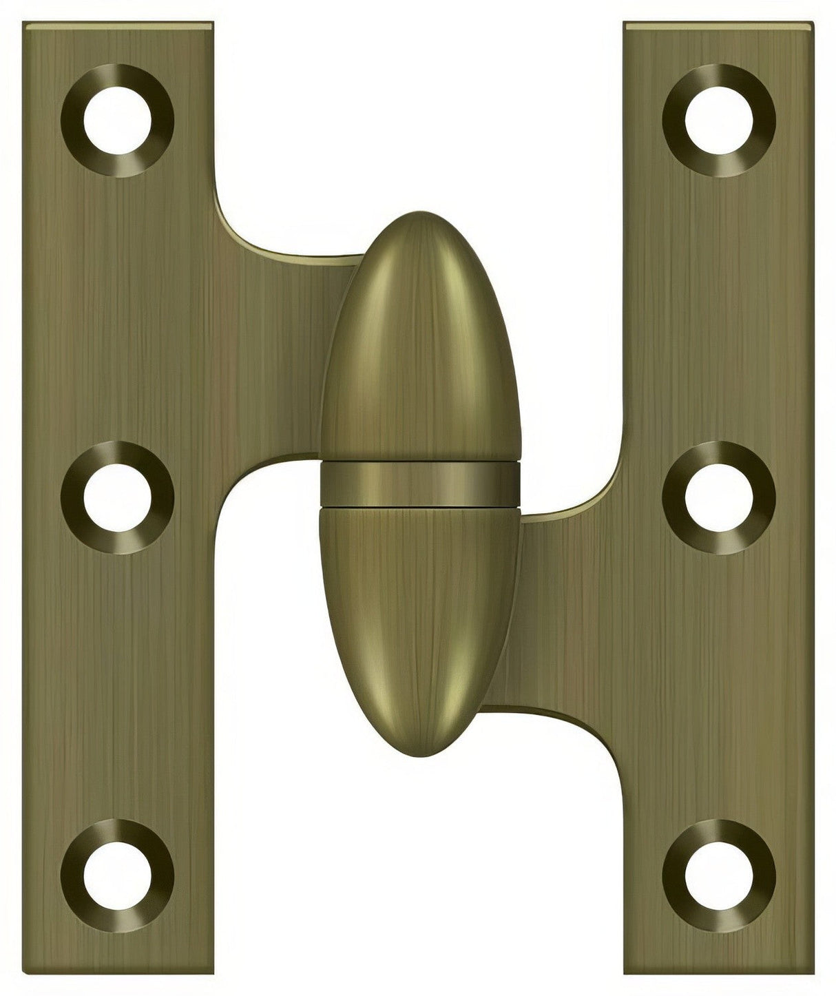Deltana OK2520U5-R antique brass olive knuckle hinge