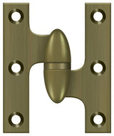 Deltana OK2520U5-R antique brass olive knuckle hinge
