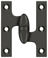 Deltana OK3025B10B-R olive knuckle hinge in satin stainless, additional view