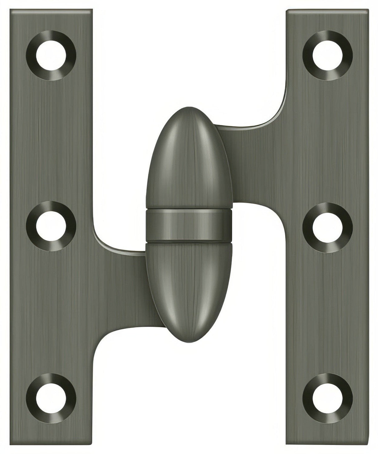 Deltana OK3025B15A-L antique nickel olive knuckle hinge