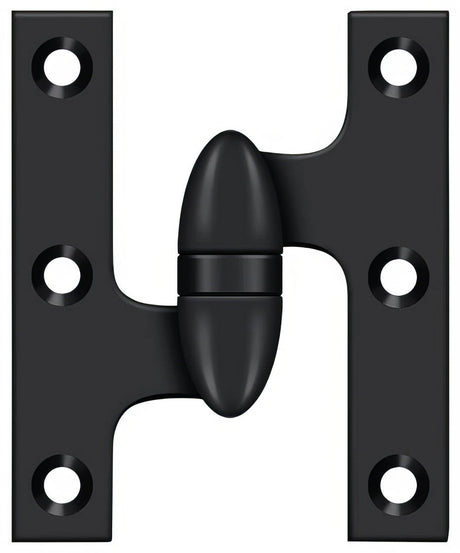 Deltana OK3025B19-L olive knuckle hinge in satin stainless, additional view