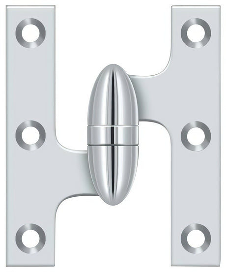 Deltana OK3025B26-L olive knuckle hinge in satin nickel, additional view